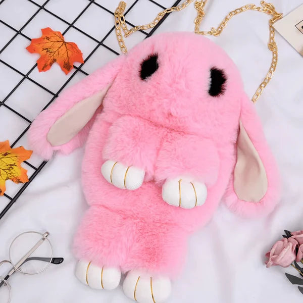 Rabbit Plush Crossbody Bag