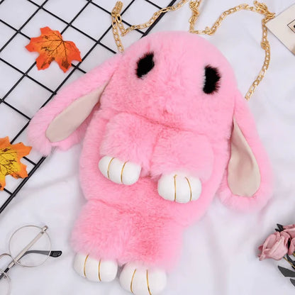 Rabbit Plush Crossbody Bag