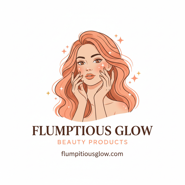 Flumptious Glow Beauty Products Logo - White Background