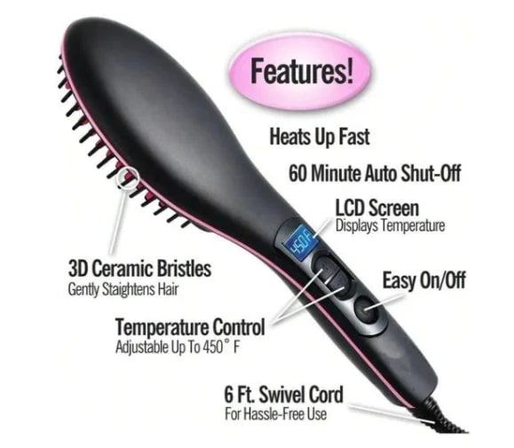 Straight Artifact LCD Hair Straightening Brush